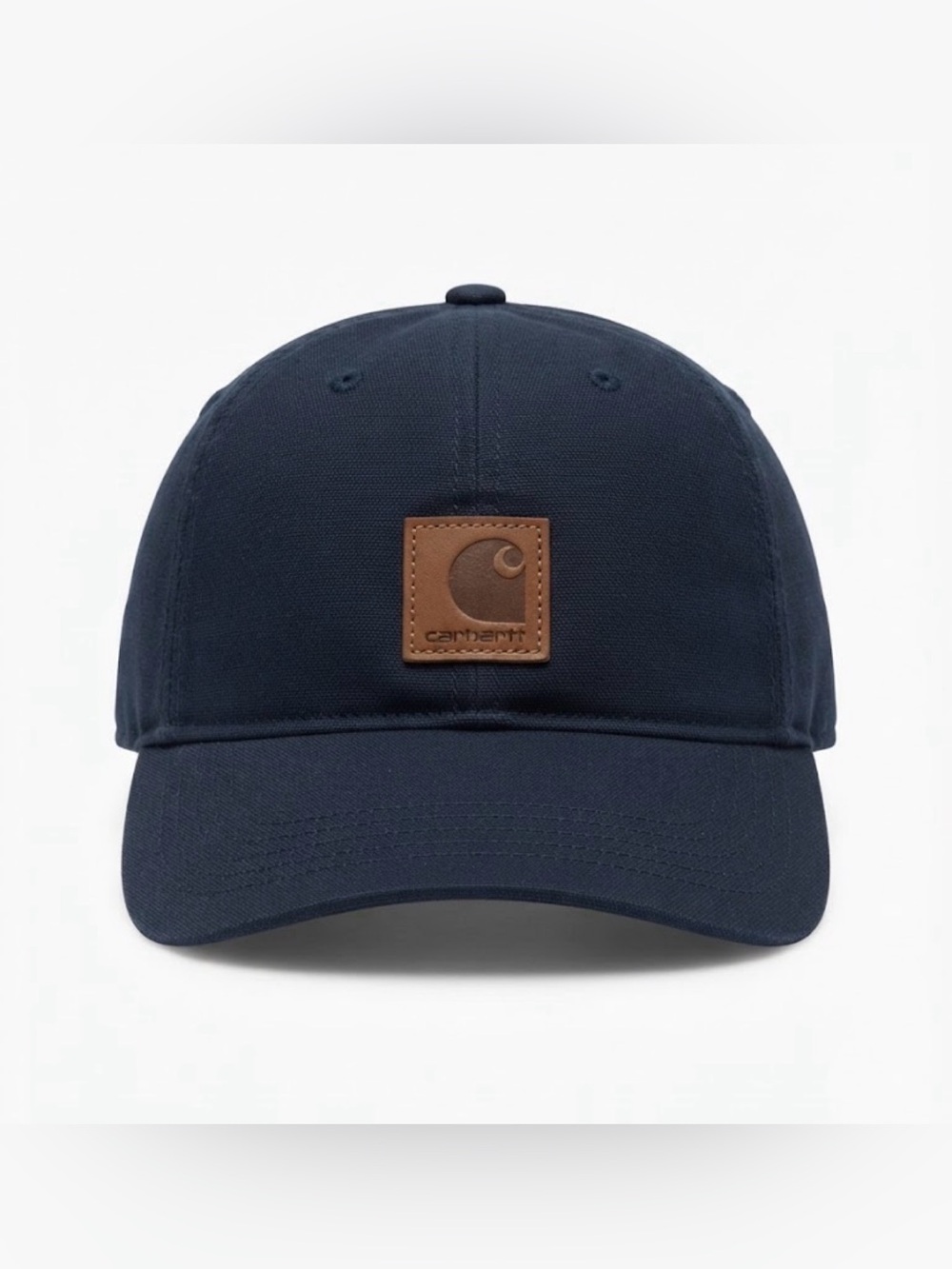 Carhartt Vintage Canvas Leather Patch Baseball Cap Hat Adjustable Adult Cotton